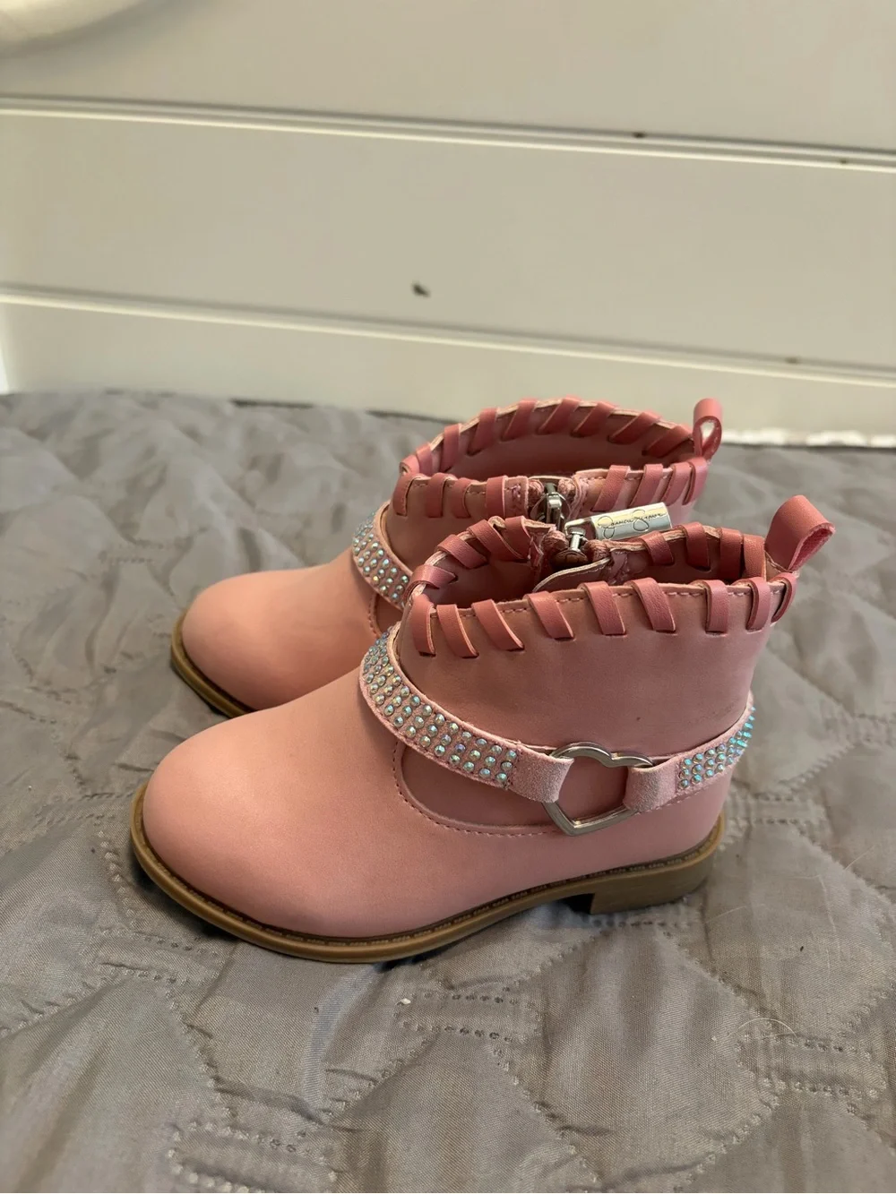 Bundle-Jessica Simpson Pink Glitter boots, fizzy tan boots, leopard print boots